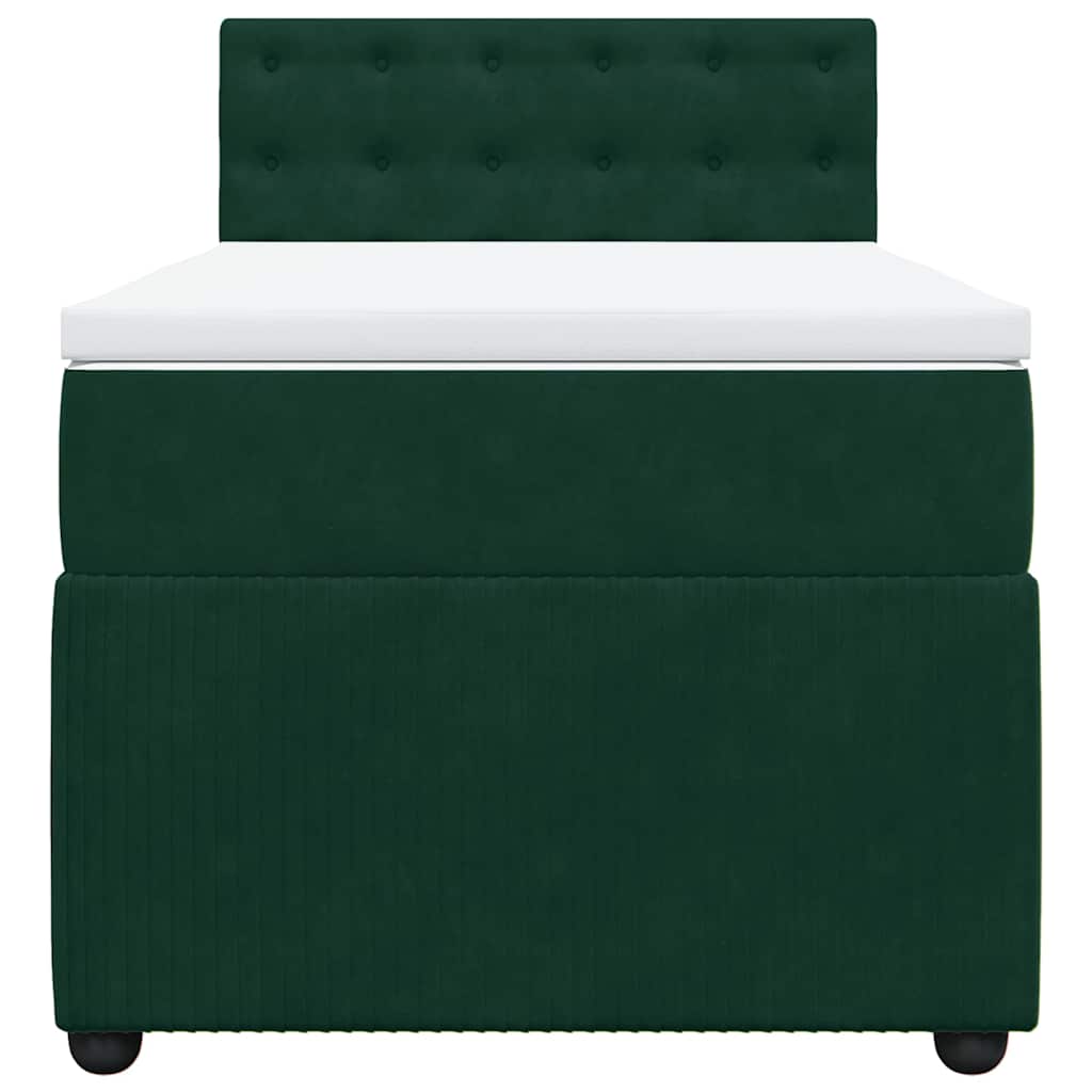 Sommier à lattes de lit et matelas Vert foncé 80x200 cm Velours - XIOS