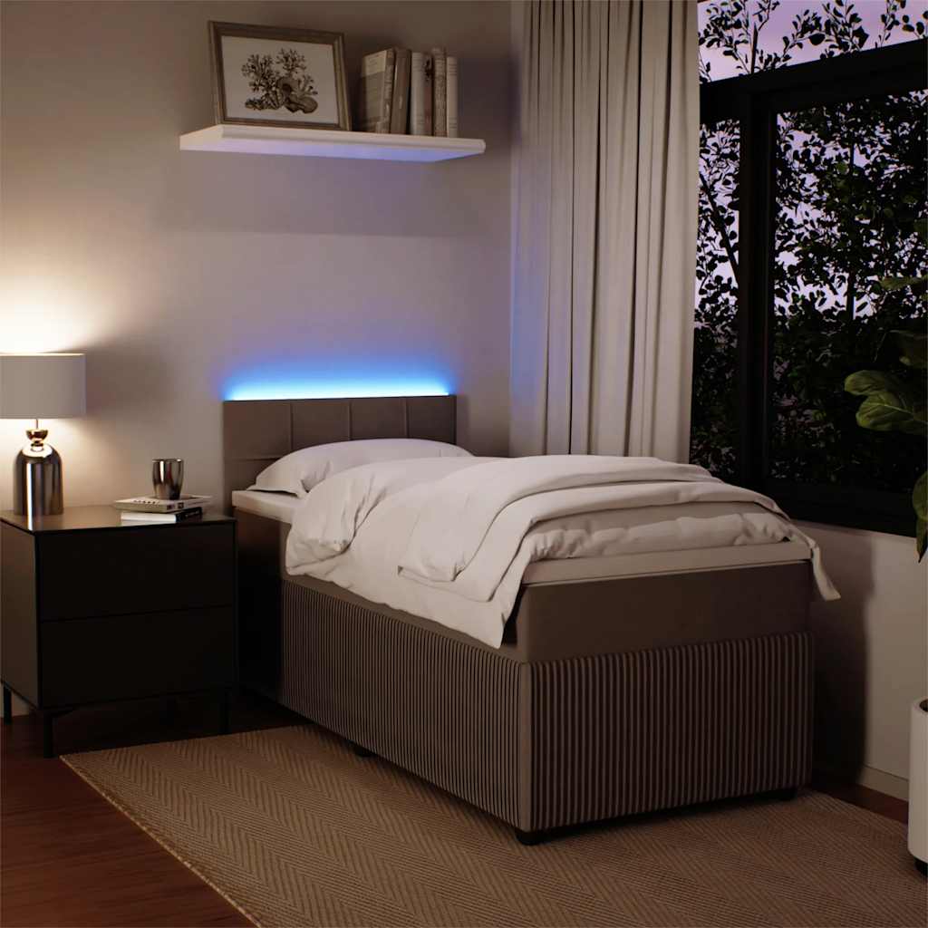 Sommier à lattes de lit et matelas Gris clair 90x190 cm Velours - XIOS