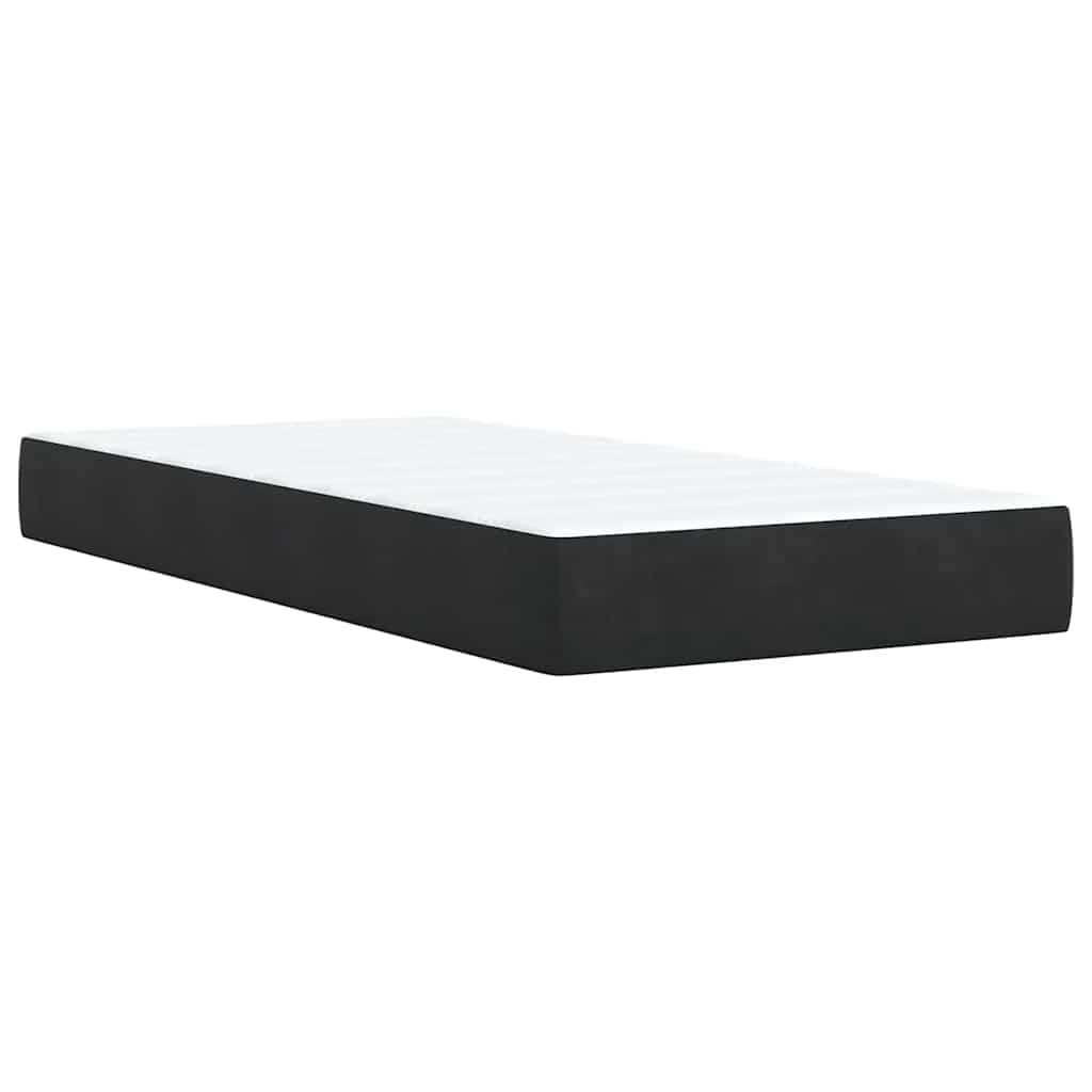 Sommier à lattes de lit avec matelas Noir 90x200 cm Velours - XIOS