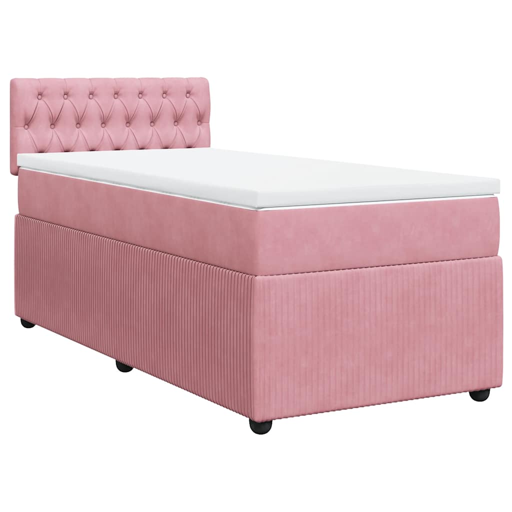 Sommier à lattes de lit avec matelas Rose 90x200 cm Velours - XIOS