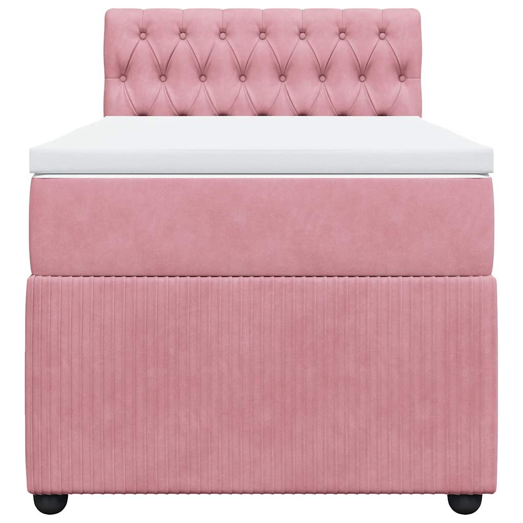 Sommier à lattes de lit avec matelas Rose 90x200 cm Velours - XIOS