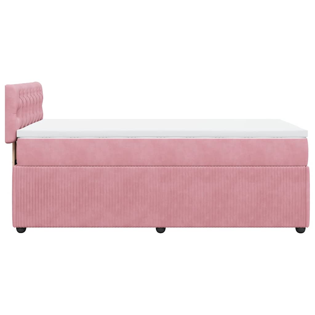 Sommier à lattes de lit avec matelas Rose 90x200 cm Velours - XIOS