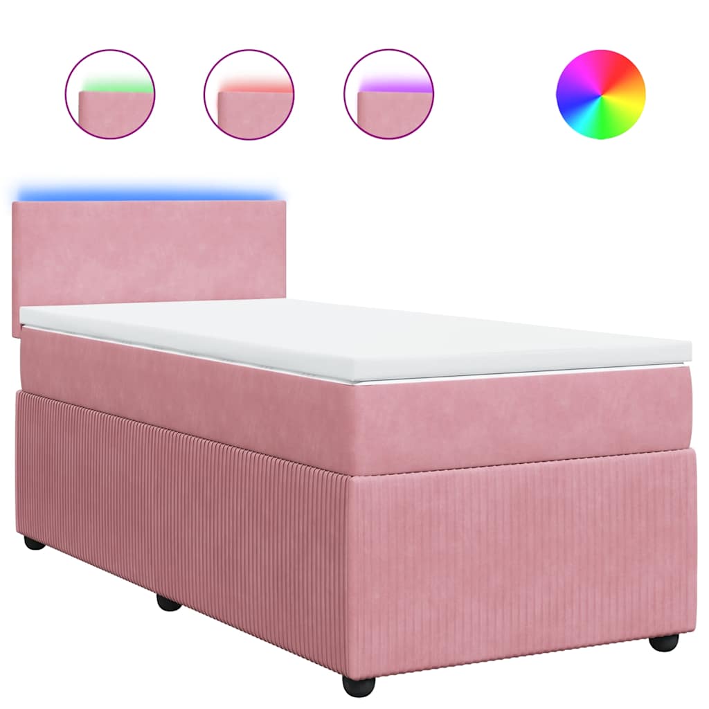 Sommier à lattes de lit avec matelas Rose 100x200 cm Velours - XIOS