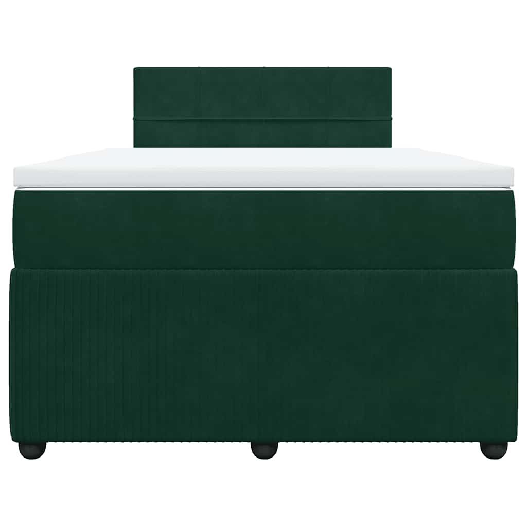 Sommier à lattes de lit avec matelas vert foncé 120x190 cm - XIOS