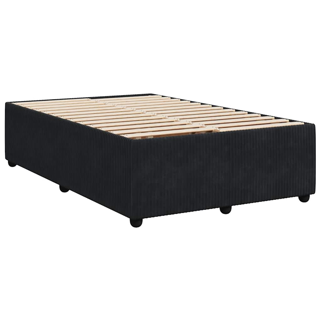 Sommier à lattes de lit avec matelas noir 120x190 cm velours - XIOS