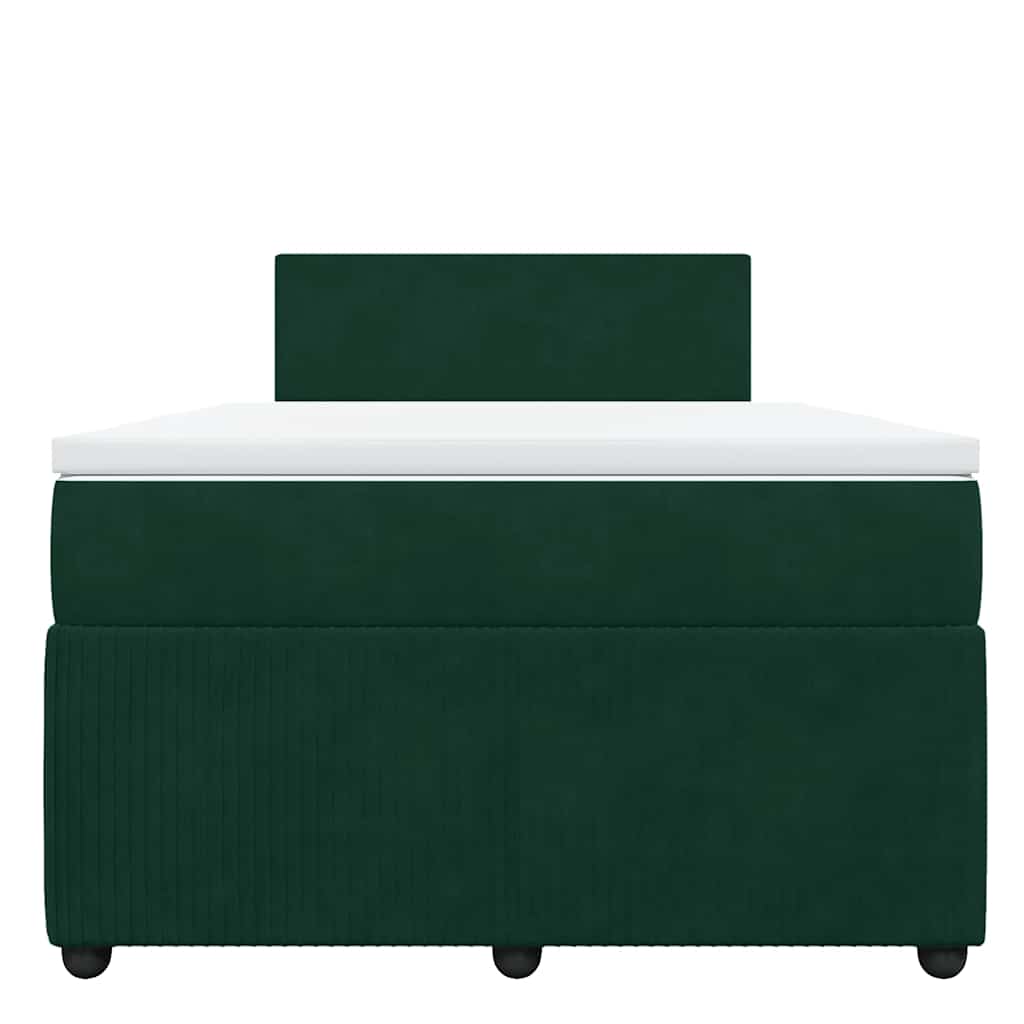 Sommier à lattes de lit et matelas Vert foncé 120x200cm Velours - XIOS