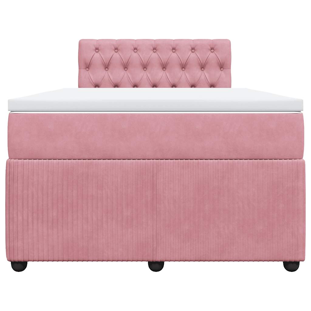 Sommier à lattes de lit avec matelas Rose 120x200 cm Velours - XIOS