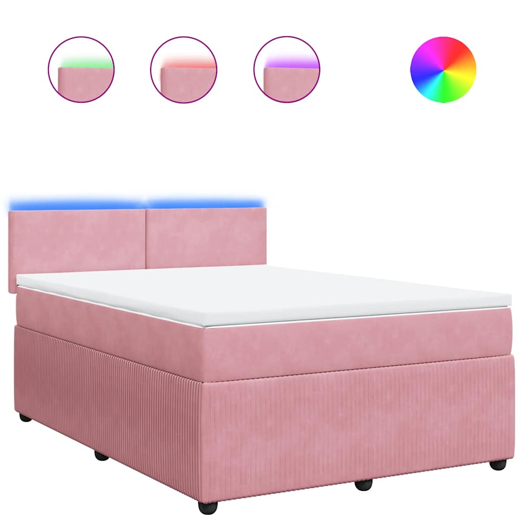 Sommier à lattes de lit avec matelas Rose 140x190 cm Velours - XIOS