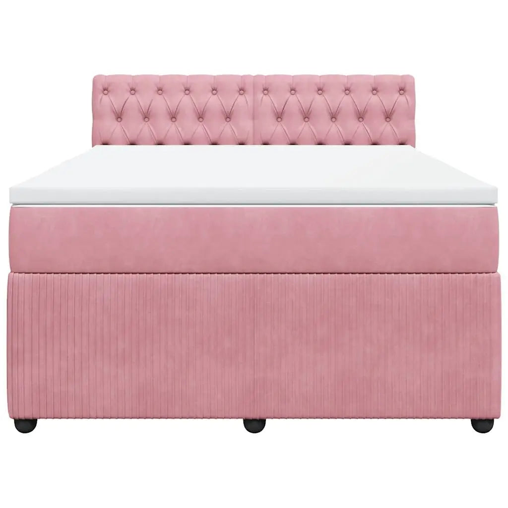 Sommier à lattes de lit avec matelas Rose 140x190 cm Velours - XIOS
