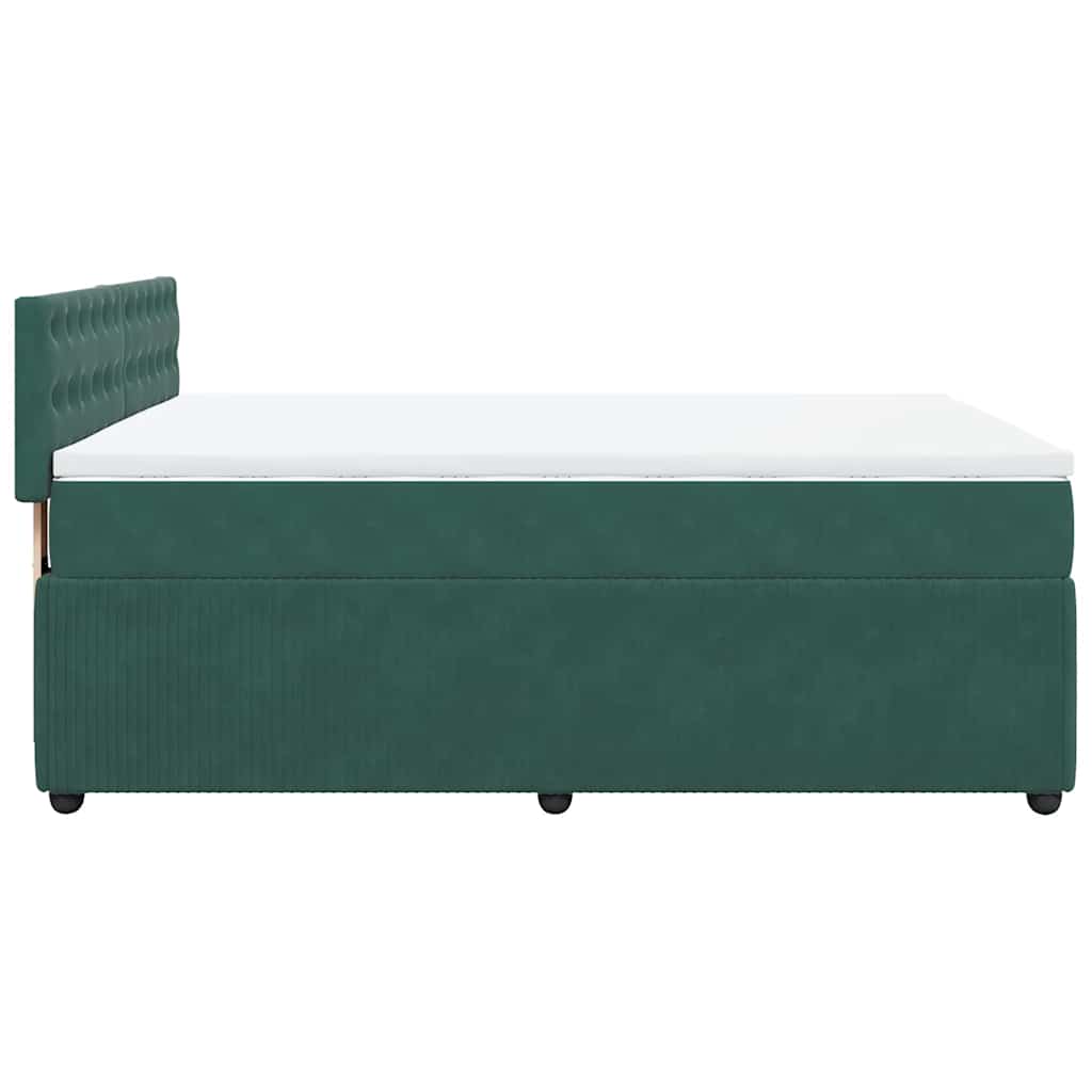 Sommier à lattes de lit et matelas Vert foncé 140x190cm Velours - XIOS
