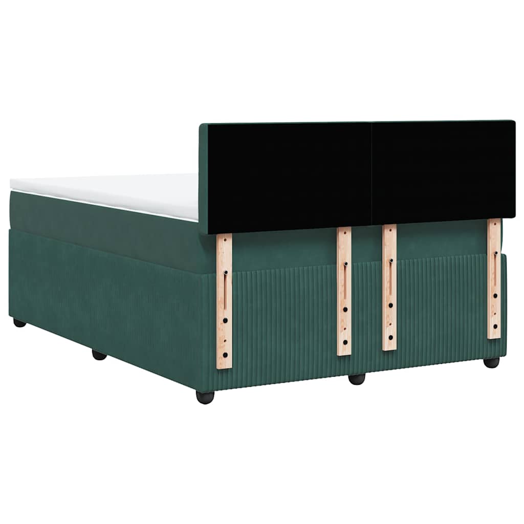 Sommier à lattes de lit et matelas Vert foncé 140x190cm Velours - XIOS