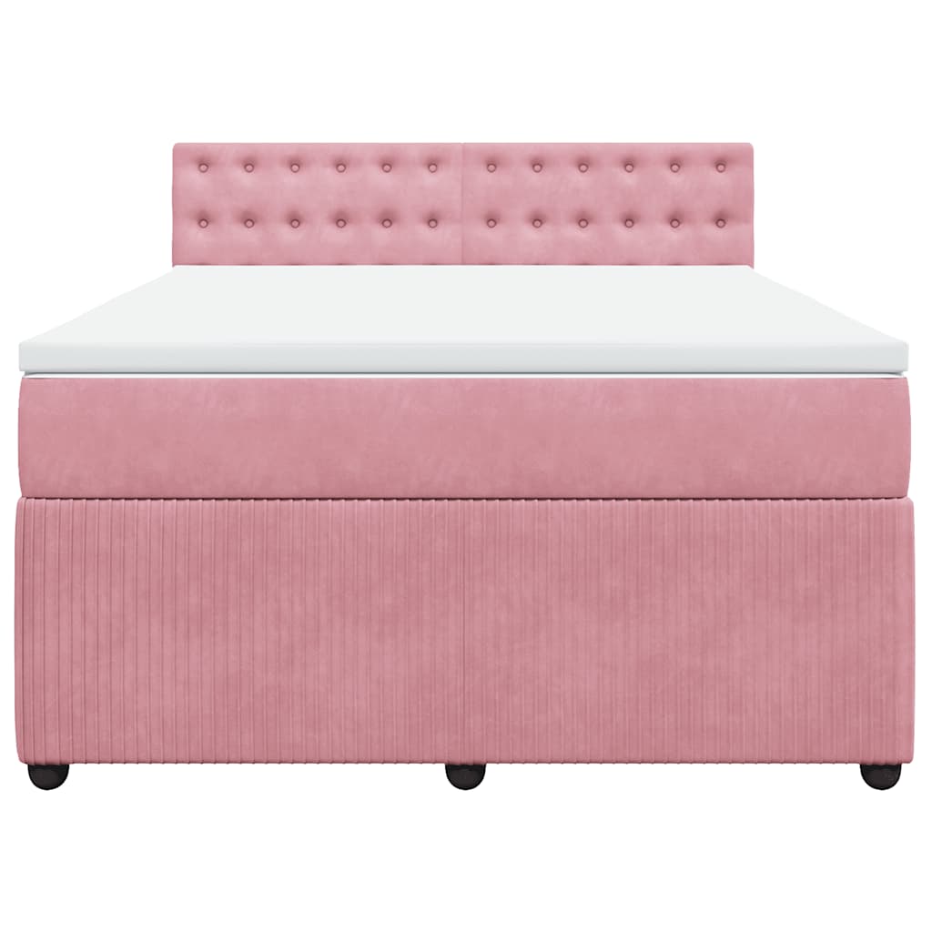 Sommier à lattes de lit avec matelas Rose 140x190 cm Velours - XIOS