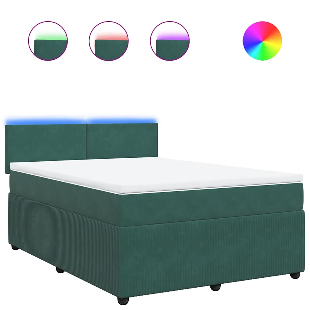 Sommier à lattes de lit et matelas Vert foncé 140x200cm Velours - XIOS