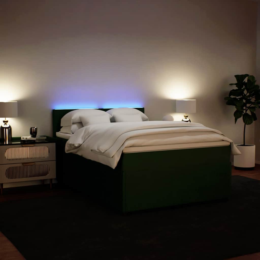 Sommier à lattes de lit et matelas Vert foncé 140x200cm Velours - XIOS