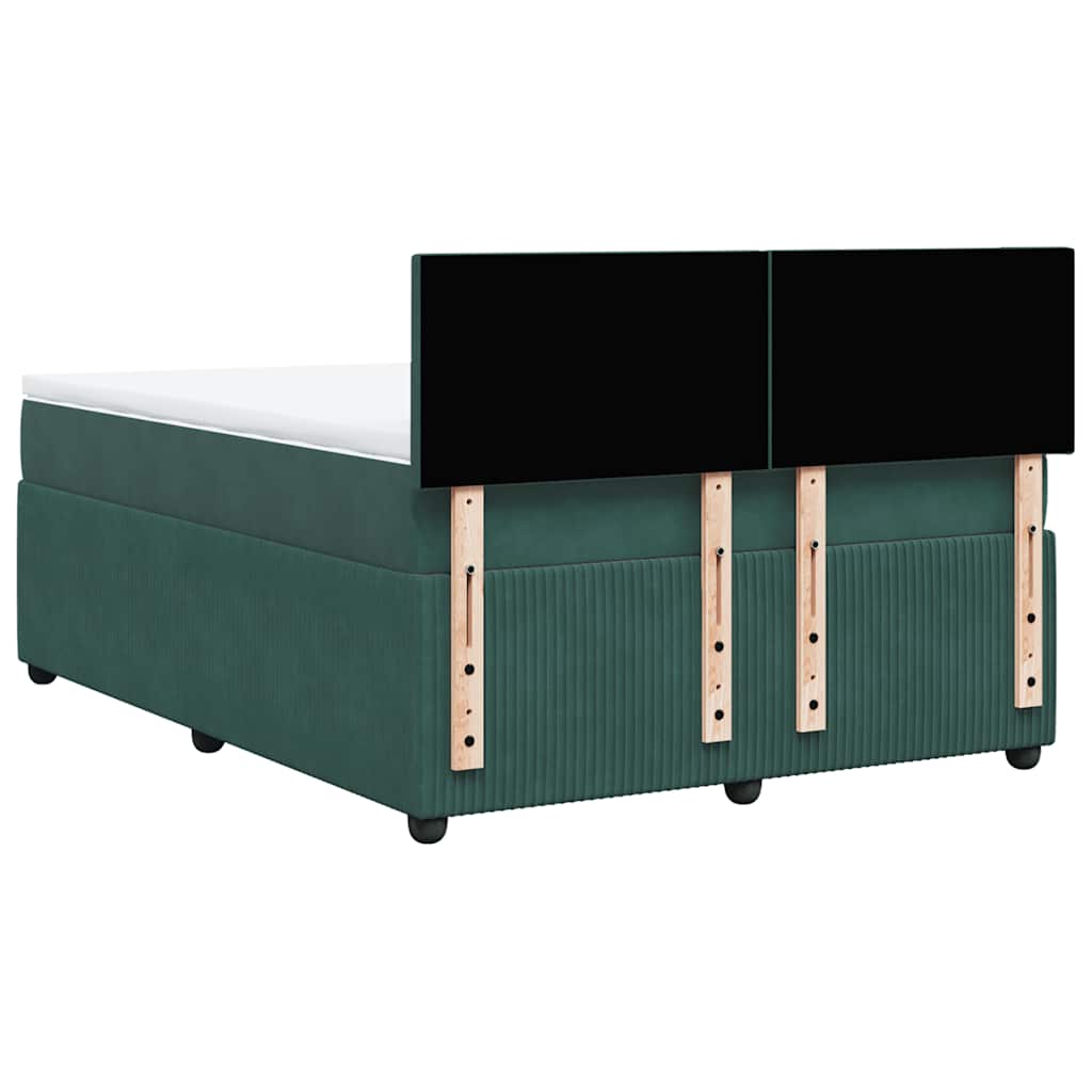 Sommier à lattes de lit et matelas Vert foncé 140x200cm Velours - XIOS