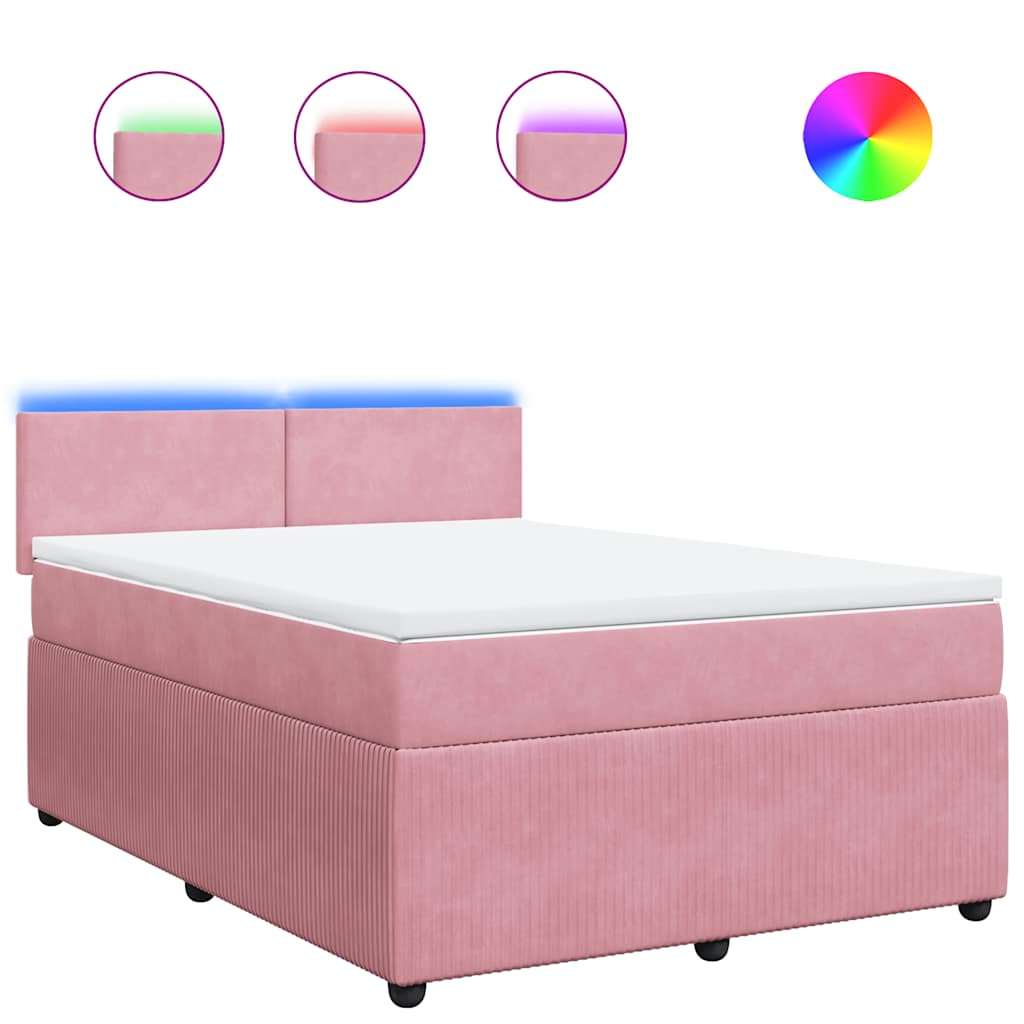 Sommier à lattes de lit avec matelas Rose 140x200 cm Velours - XIOS