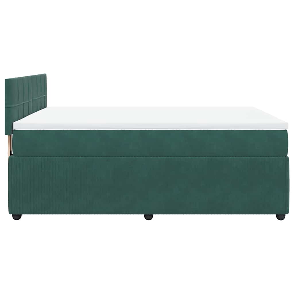 Sommier à lattes de lit et matelas Vert foncé 140x200cm Velours - XIOS
