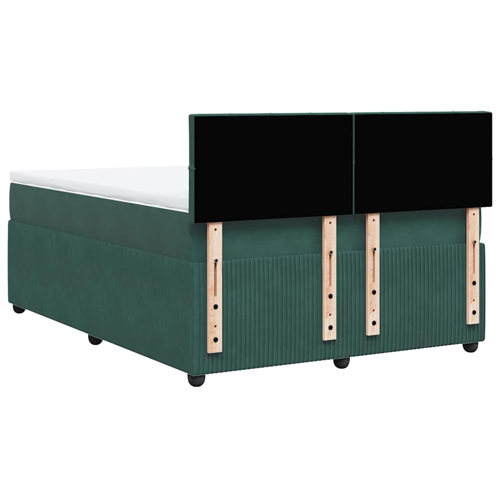 Sommier à lattes de lit et matelas Vert foncé 140x200cm Velours - XIOS