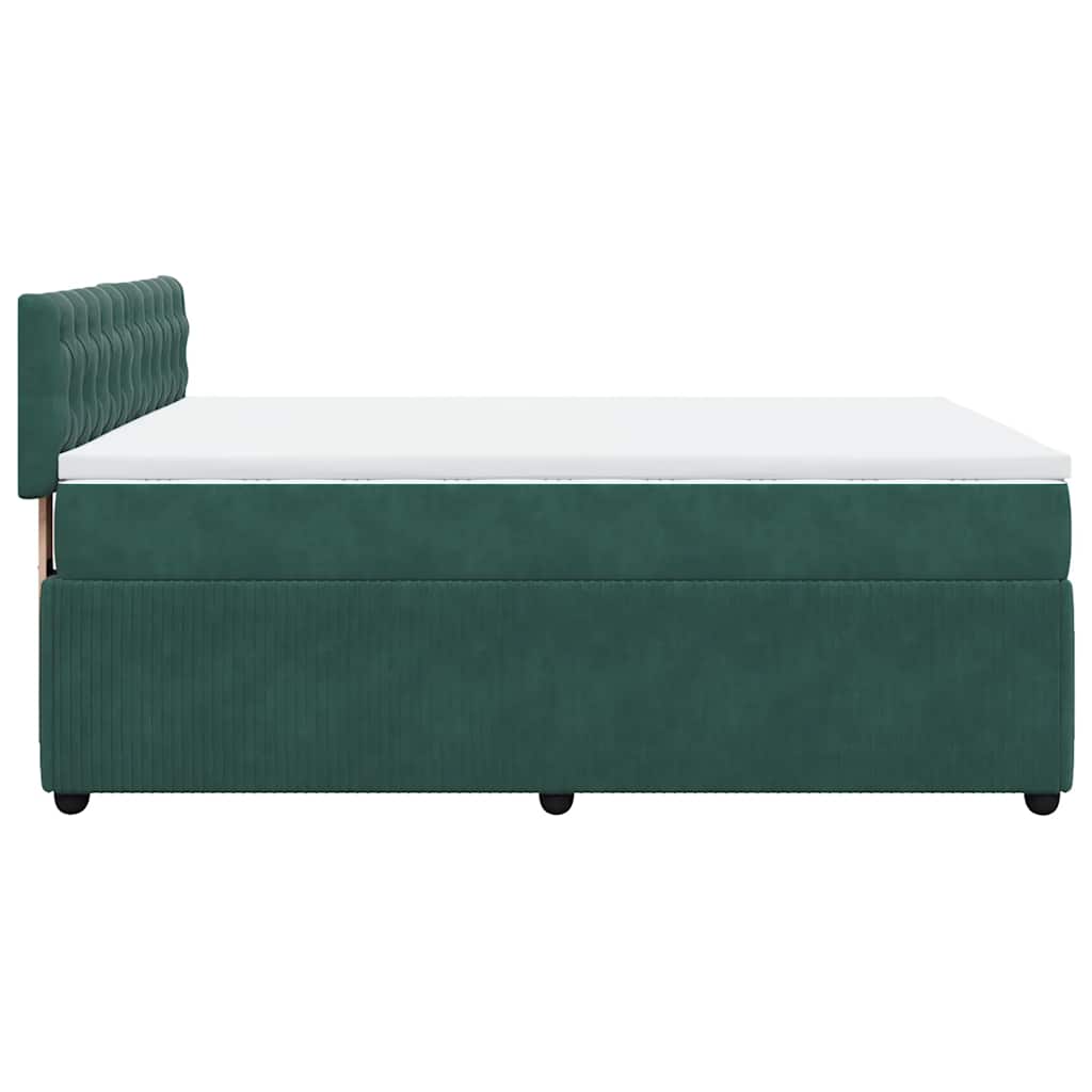 Sommier à lattes de lit et matelas Vert foncé 140x200cm Velours - XIOS