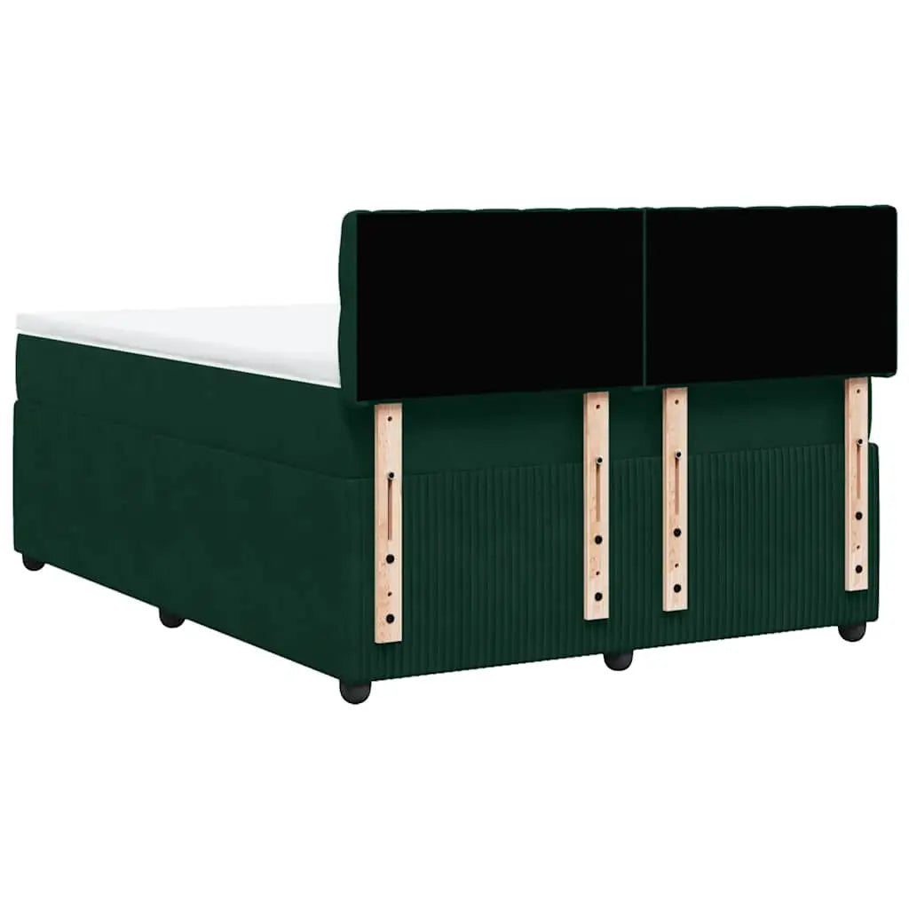 Sommier à lattes de lit et matelas Vert foncé 140x200cm Velours - XIOS