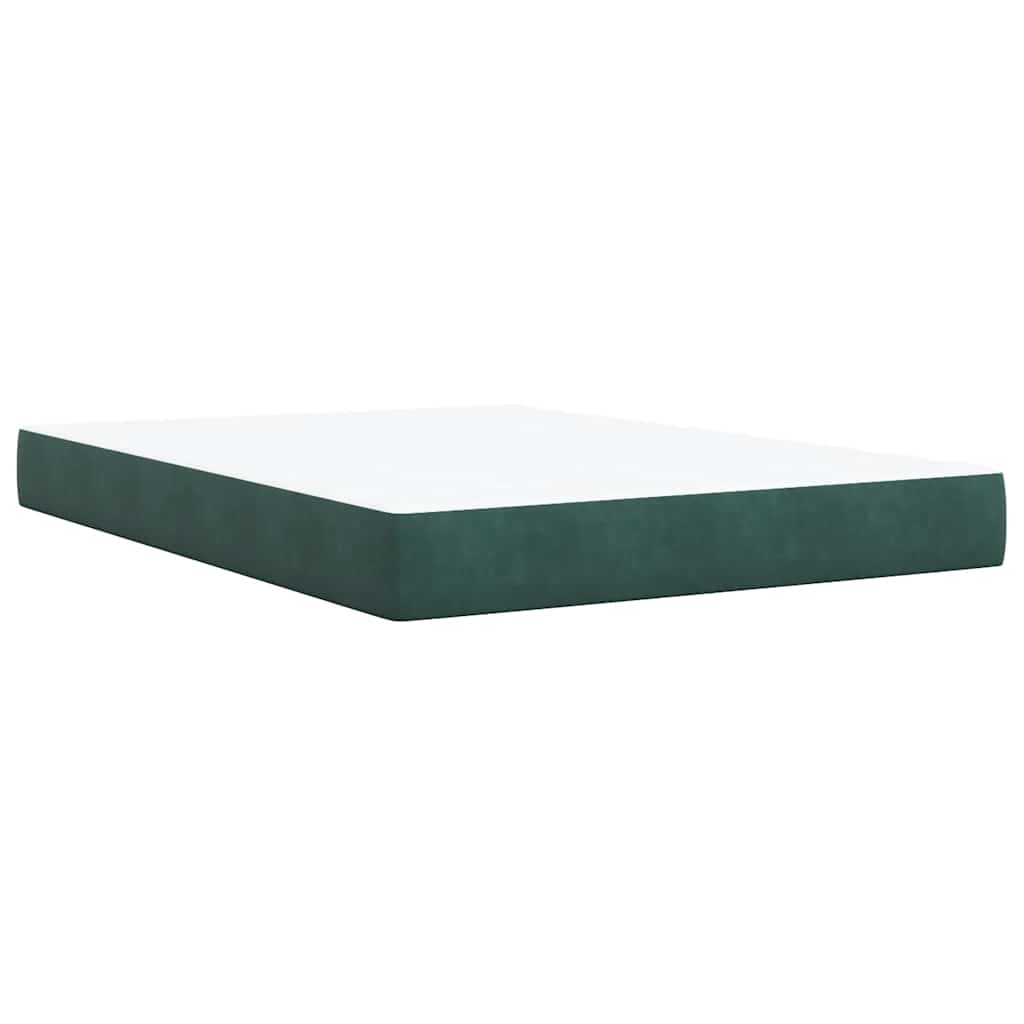 Sommier à lattes de lit et matelas Vert foncé 140x200cm Velours - XIOS