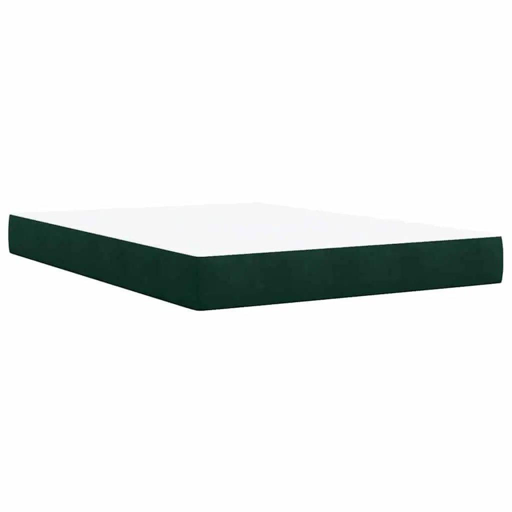 Sommier à lattes de lit et matelas Vert foncé 140x200cm Velours - XIOS