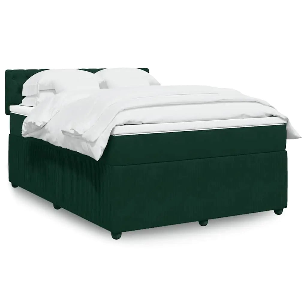 Sommier à lattes de lit et matelas Vert foncé 140x200cm Velours - XIOS