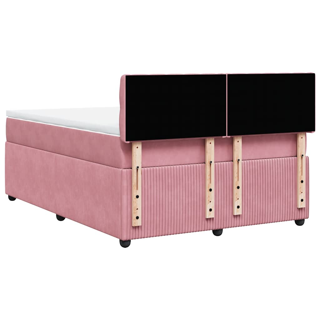 Sommier à lattes de lit avec matelas Rose 140x200 cm Velours - XIOS