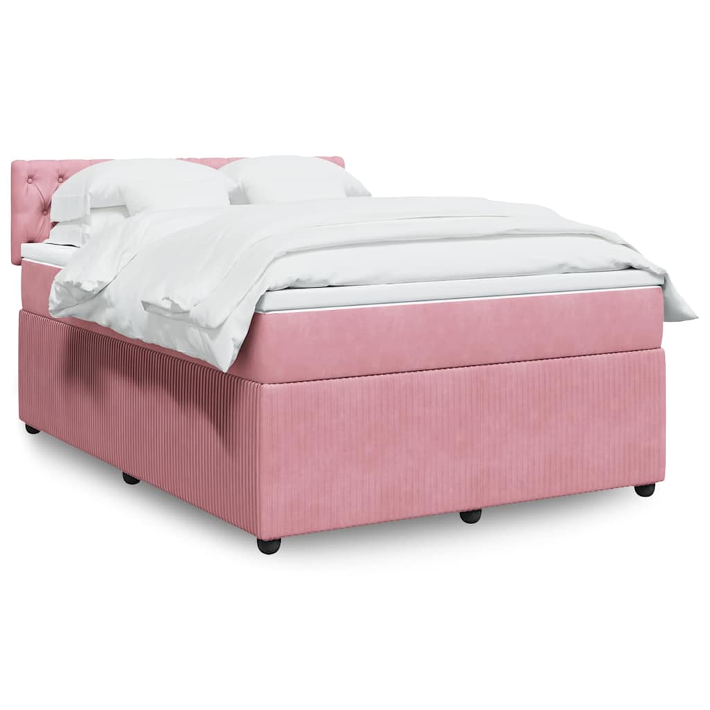 Sommier à lattes de lit avec matelas Rose 140x200 cm Velours - XIOS