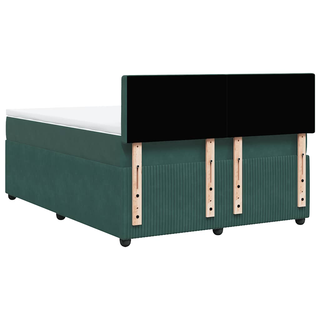Sommier à lattes de lit et matelas Vert foncé 140x200cm Velours - XIOS