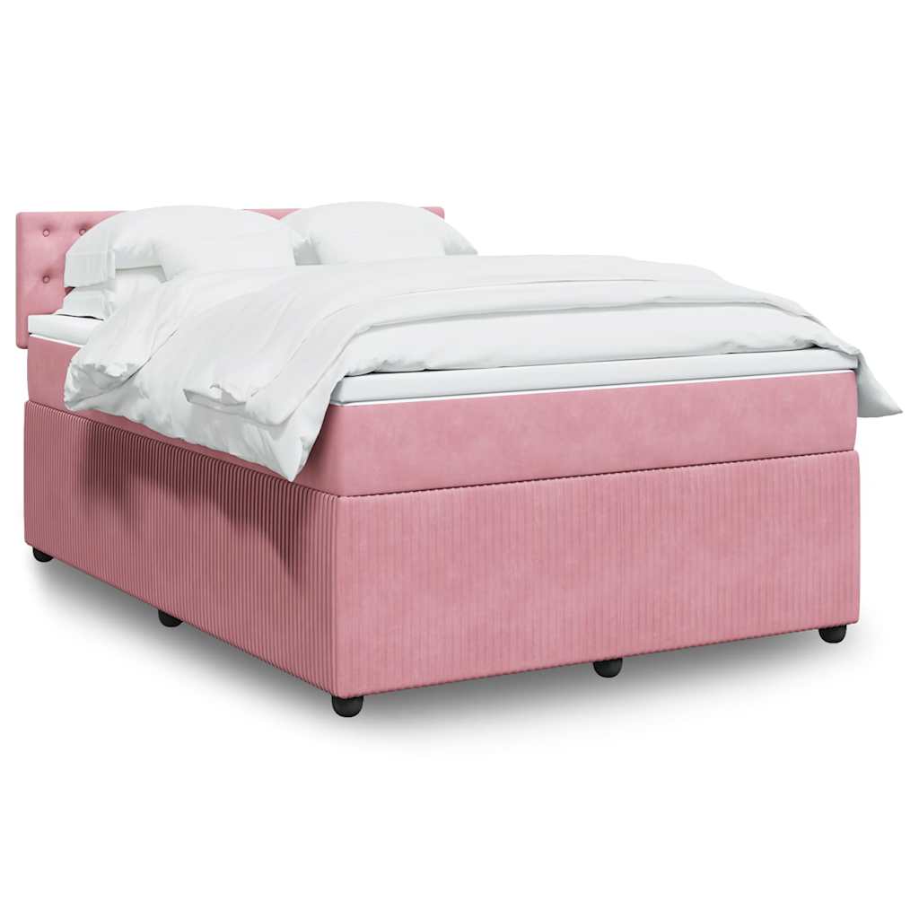 Sommier à lattes de lit avec matelas Rose 140x200 cm Velours - XIOS