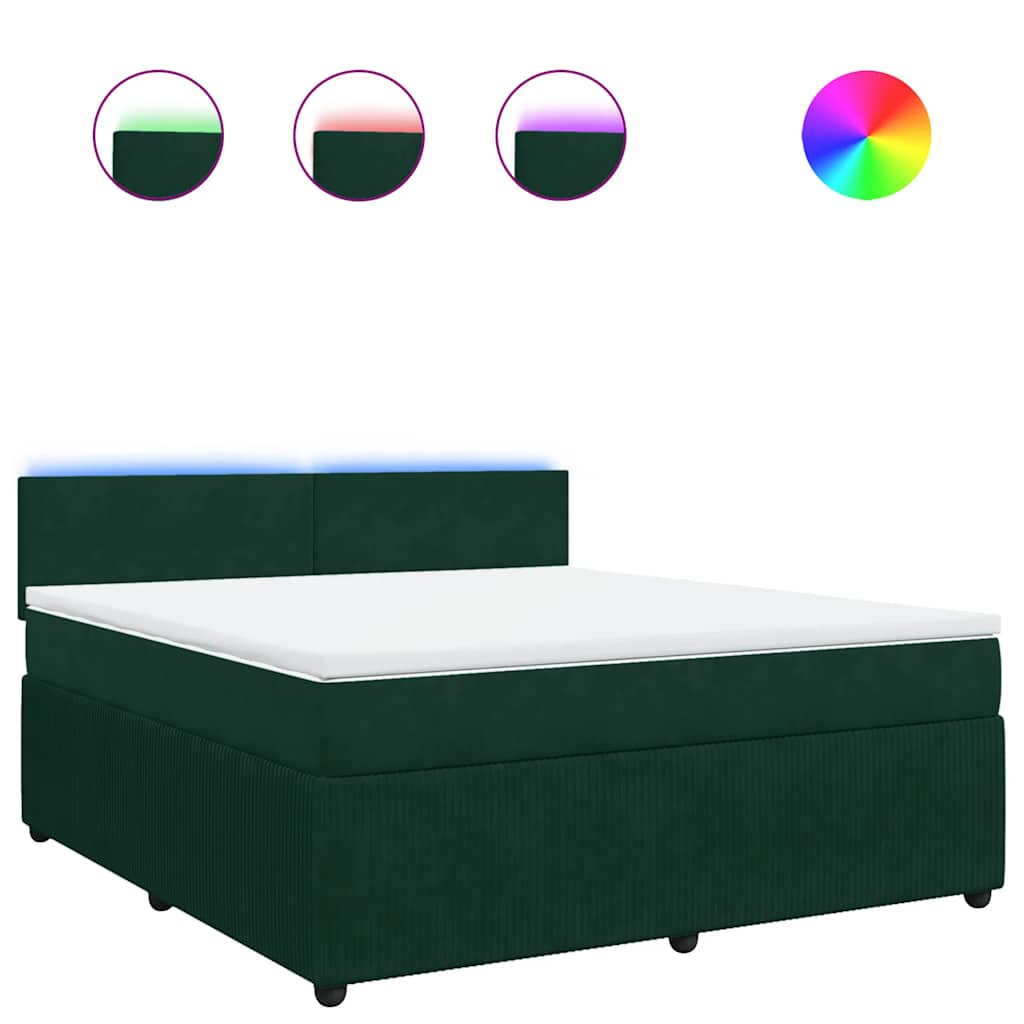 Sommier à lattes de lit et matelas Vert foncé 180x200cm Velours - XIOS