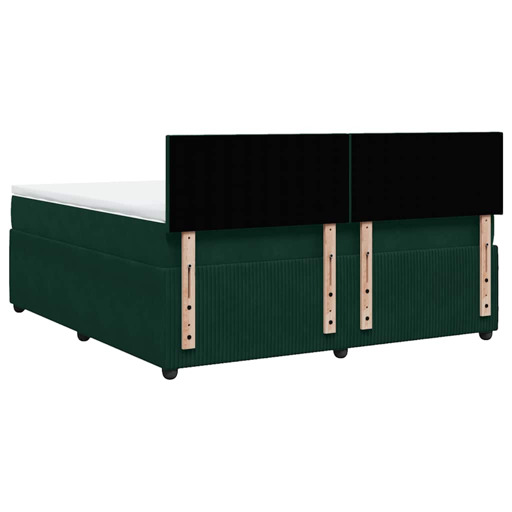 Sommier à lattes de lit et matelas Vert foncé 180x200cm Velours - XIOS
