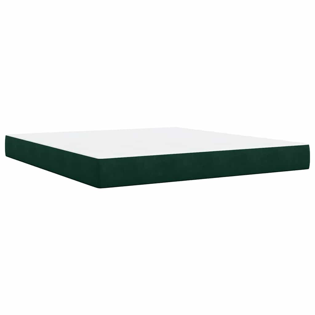Sommier à lattes de lit et matelas Vert foncé 180x200cm Velours - XIOS