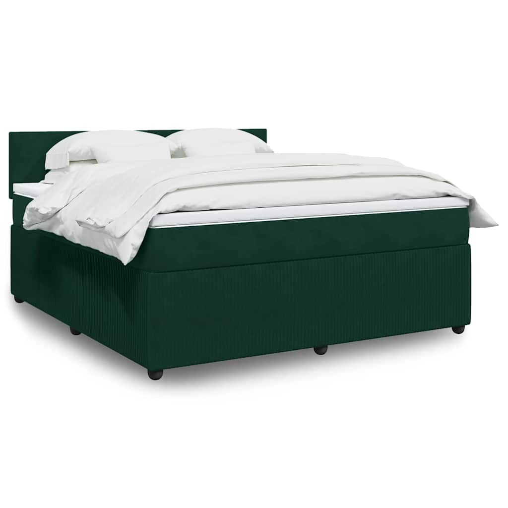 Sommier à lattes de lit et matelas Vert foncé 180x200cm Velours - XIOS