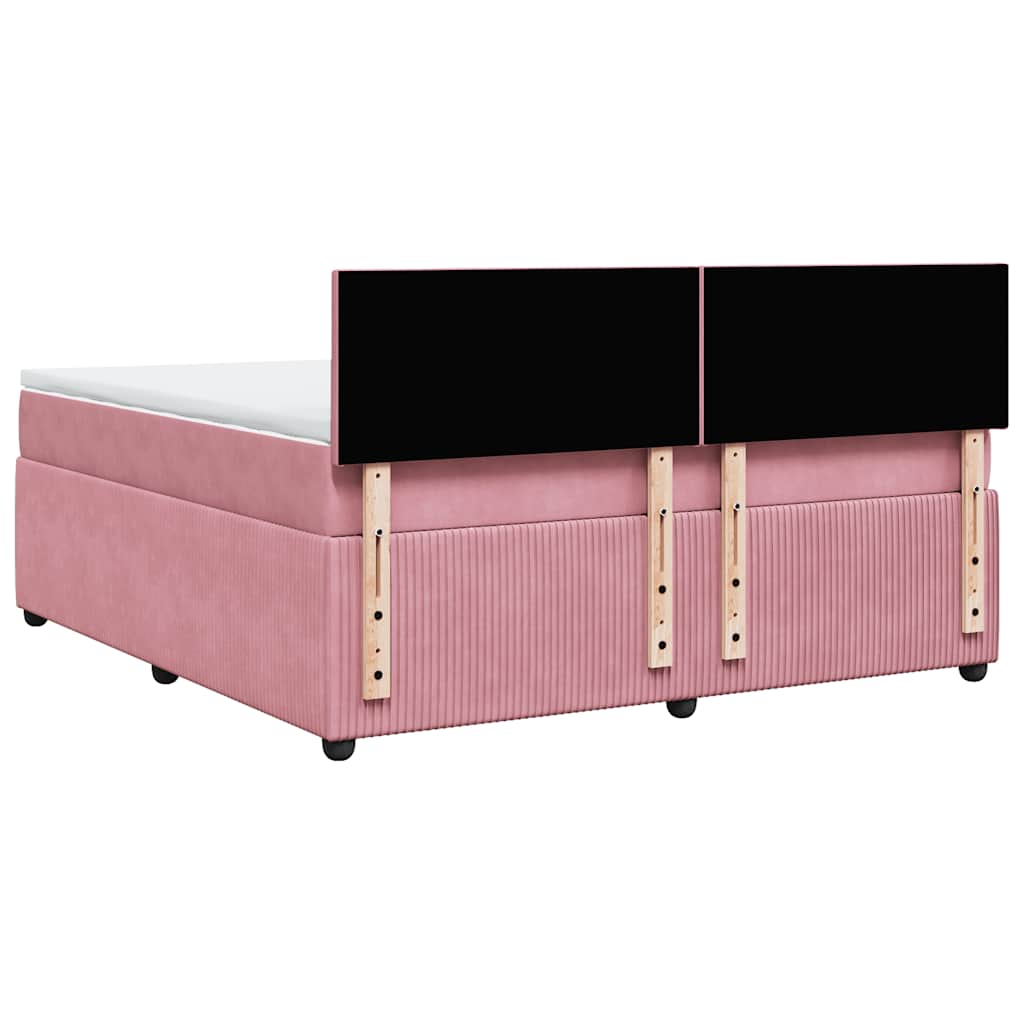 Sommier à lattes de lit avec matelas Rose 180x200 cm Velours - XIOS