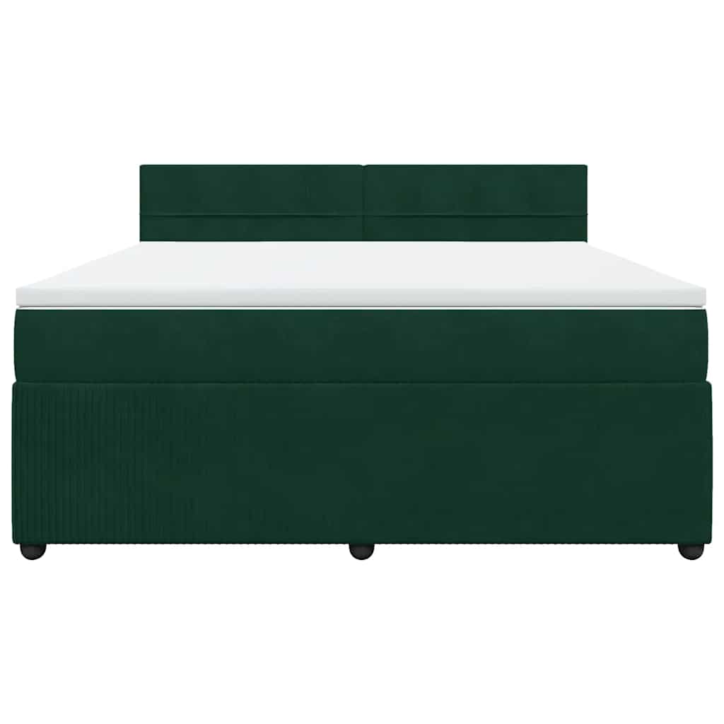 Sommier à lattes de lit et matelas Vert foncé 180x200cm Velours - XIOS