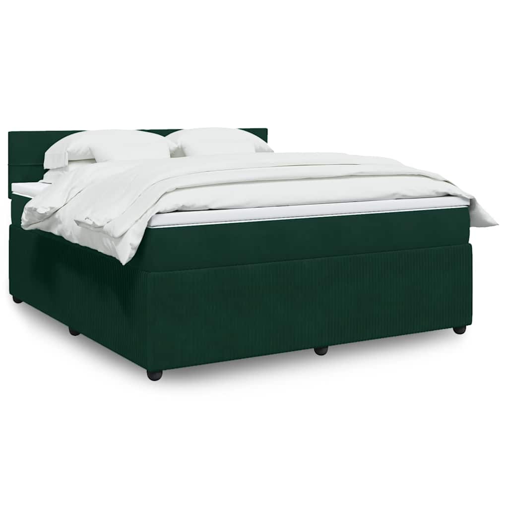 Sommier à lattes de lit et matelas Vert foncé 180x200cm Velours - XIOS
