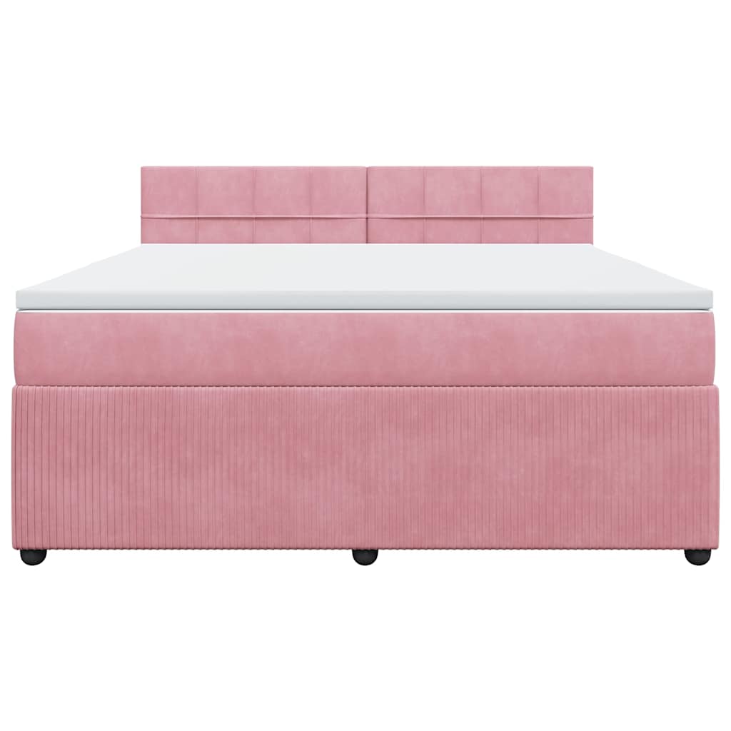 Sommier à lattes de lit avec matelas Rose 180x200 cm Velours - XIOS
