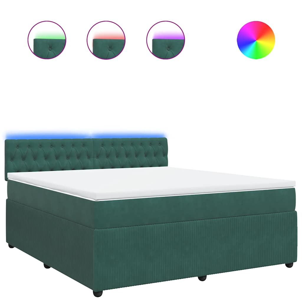 Sommier à lattes de lit et matelas Vert foncé 180x200cm Velours - XIOS