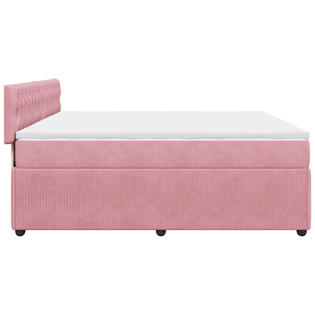 Sommier à lattes de lit avec matelas Rose 180x200 cm Velours - XIOS