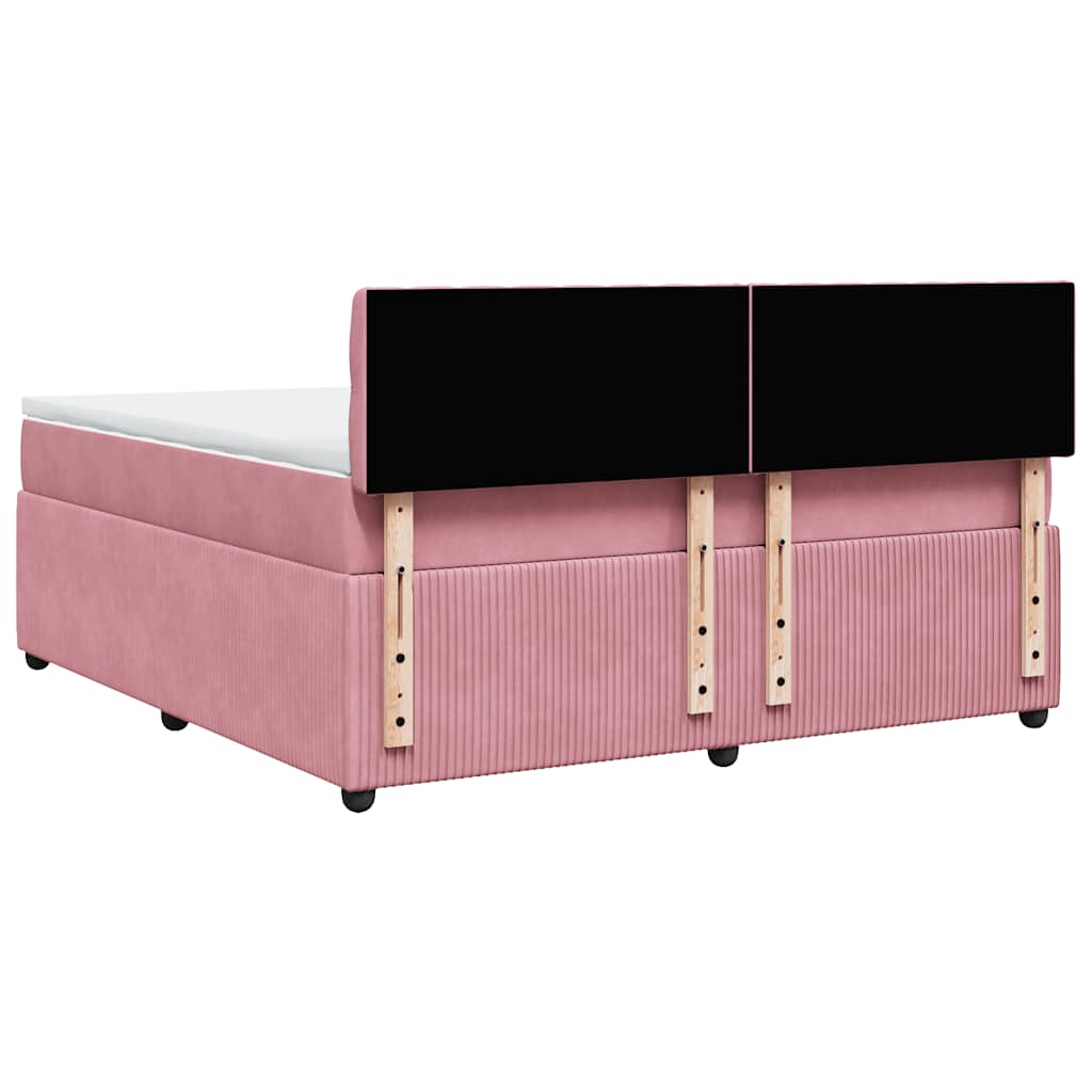 Sommier à lattes de lit avec matelas Rose 180x200 cm Velours - XIOS
