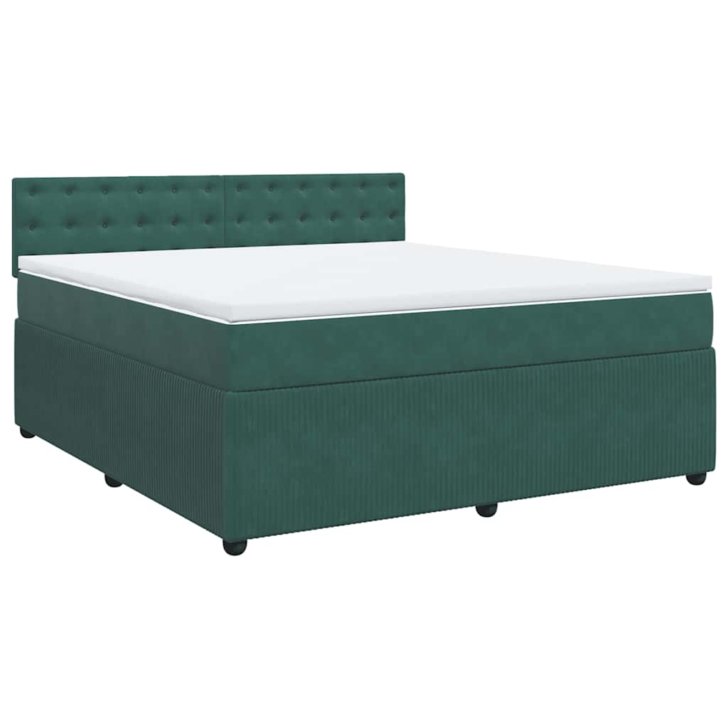 Sommier à lattes de lit et matelas Vert foncé 180x200cm Velours - XIOS