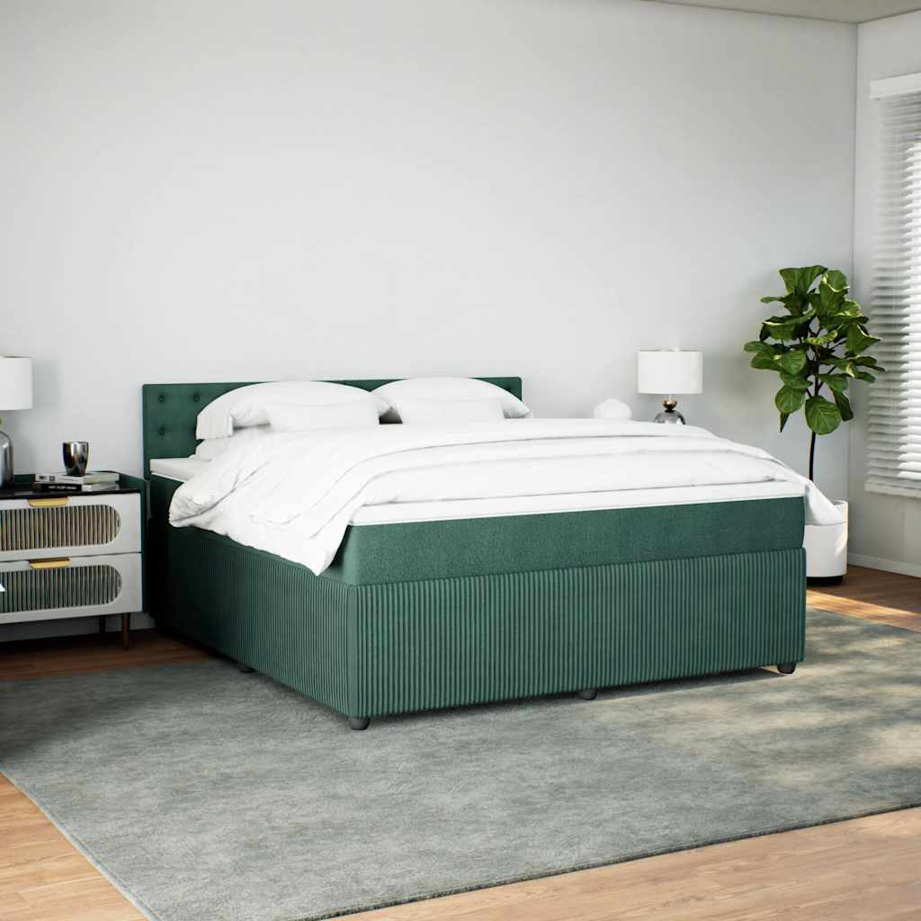 Sommier à lattes de lit et matelas Vert foncé 180x200cm Velours - XIOS