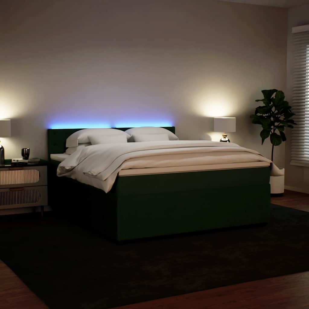 Sommier à lattes de lit et matelas Vert foncé 180x200cm Velours - XIOS