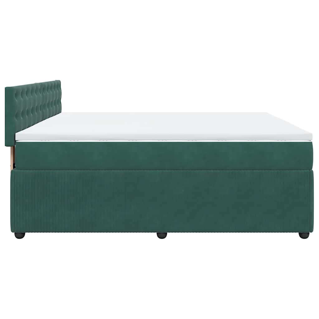 Sommier à lattes de lit et matelas Vert foncé 180x200cm Velours - XIOS