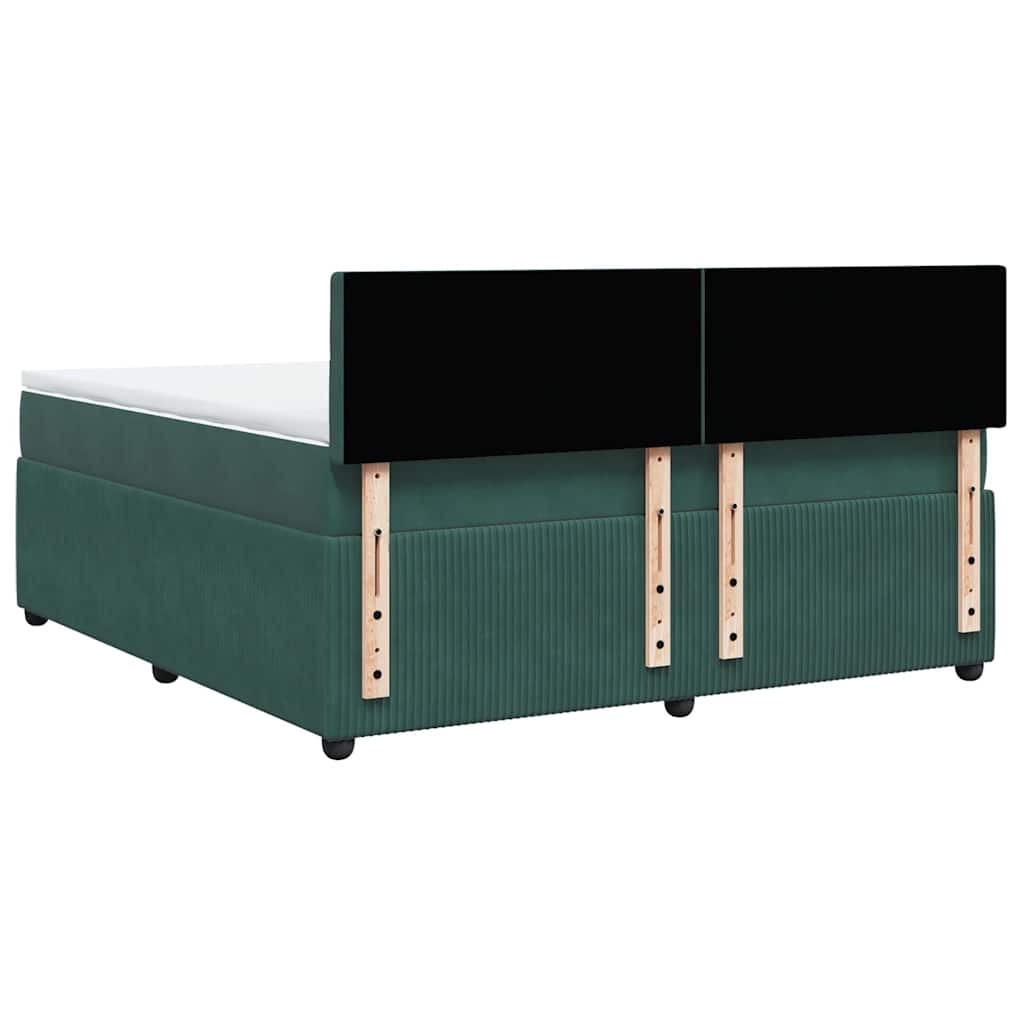 Sommier à lattes de lit et matelas Vert foncé 180x200cm Velours - XIOS