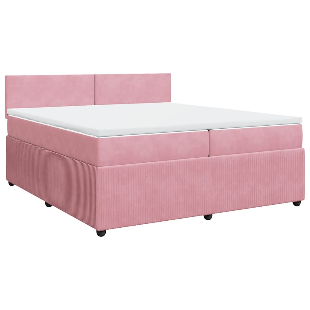 Sommier à lattes de lit avec matelas Rose 200x200 cm Velours - XIOS