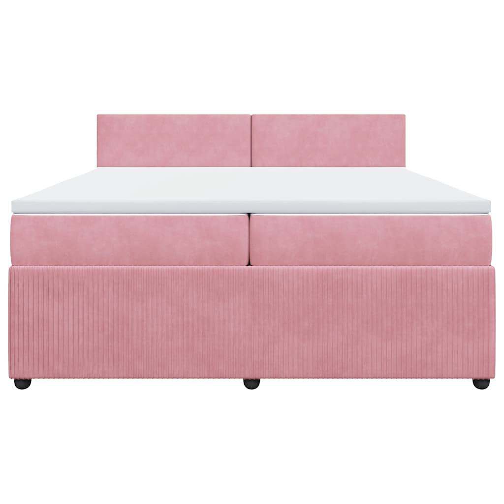 Sommier à lattes de lit avec matelas Rose 200x200 cm Velours - XIOS