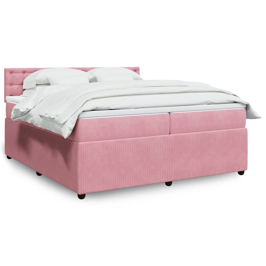 Sommier à lattes de lit avec matelas Rose 200x200 cm Velours - XIOS